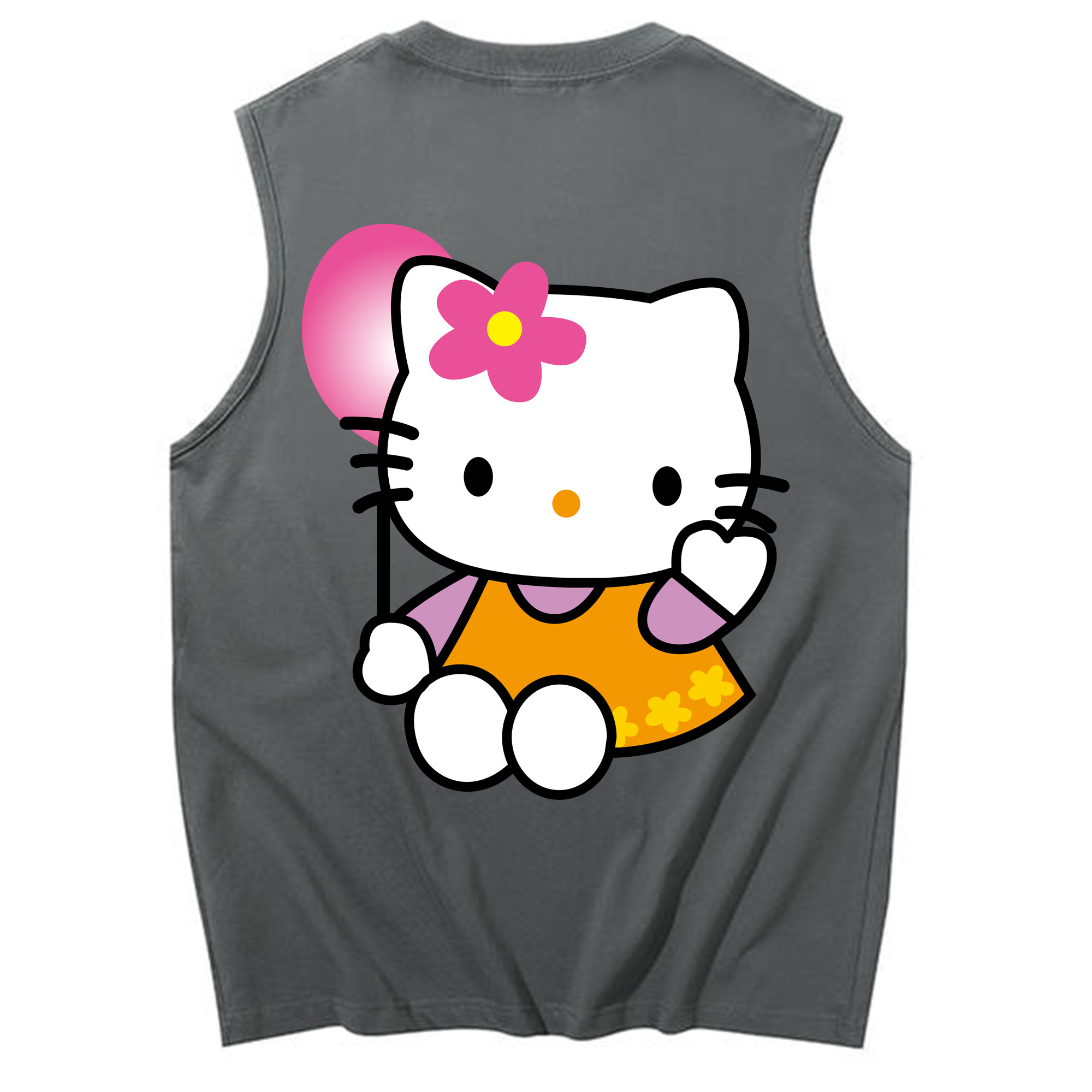 （画像用） Hello Kitty ハローキティ コットン100％タンクトップ（背面プリント）